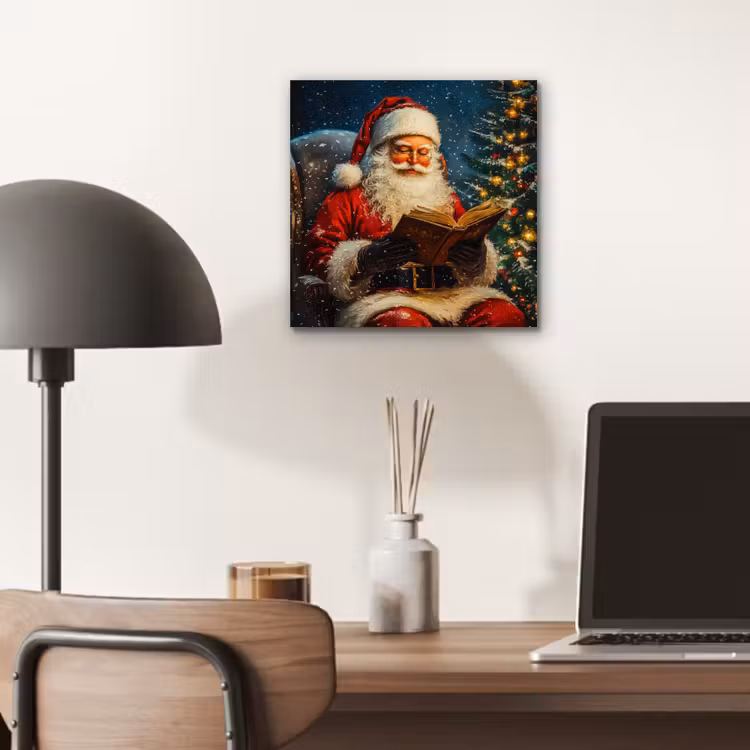 Aluminium schilderij - Kerstman - Kerst - Winter - Kerstboom — 6