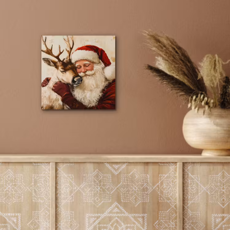 Aluminium schilderij - Kerstman - Rendier - Kerst - Christmas — 5