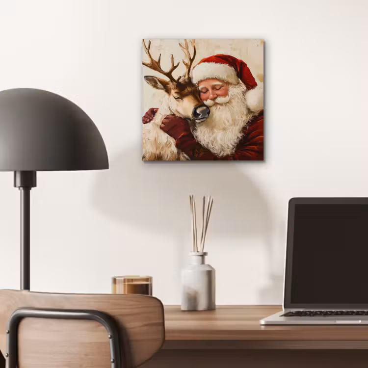 Aluminium schilderij - Kerstman - Rendier - Kerst - Christmas — 6