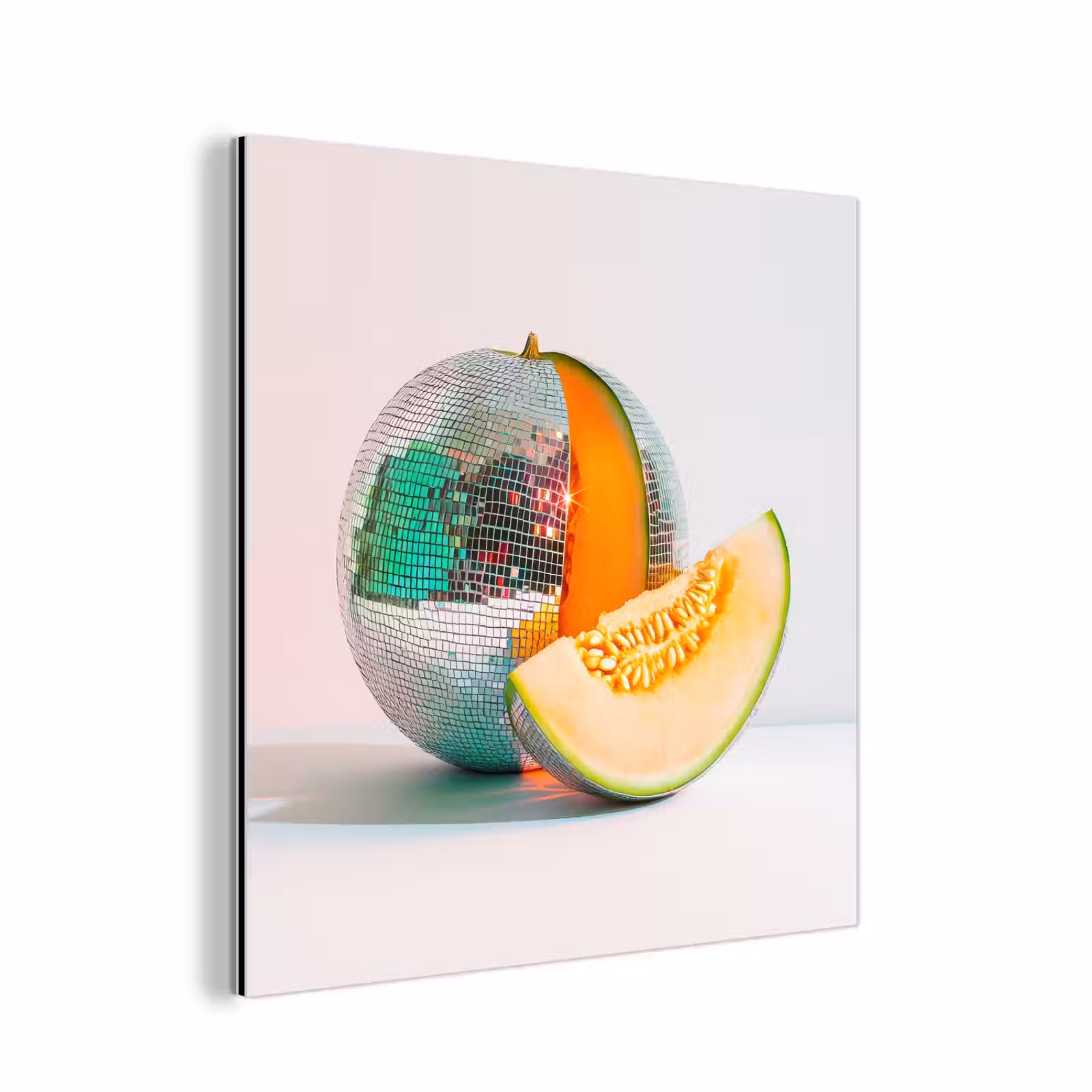 Aluminium schilderij - Disco - Discobal - Meloen - Pastel — 1