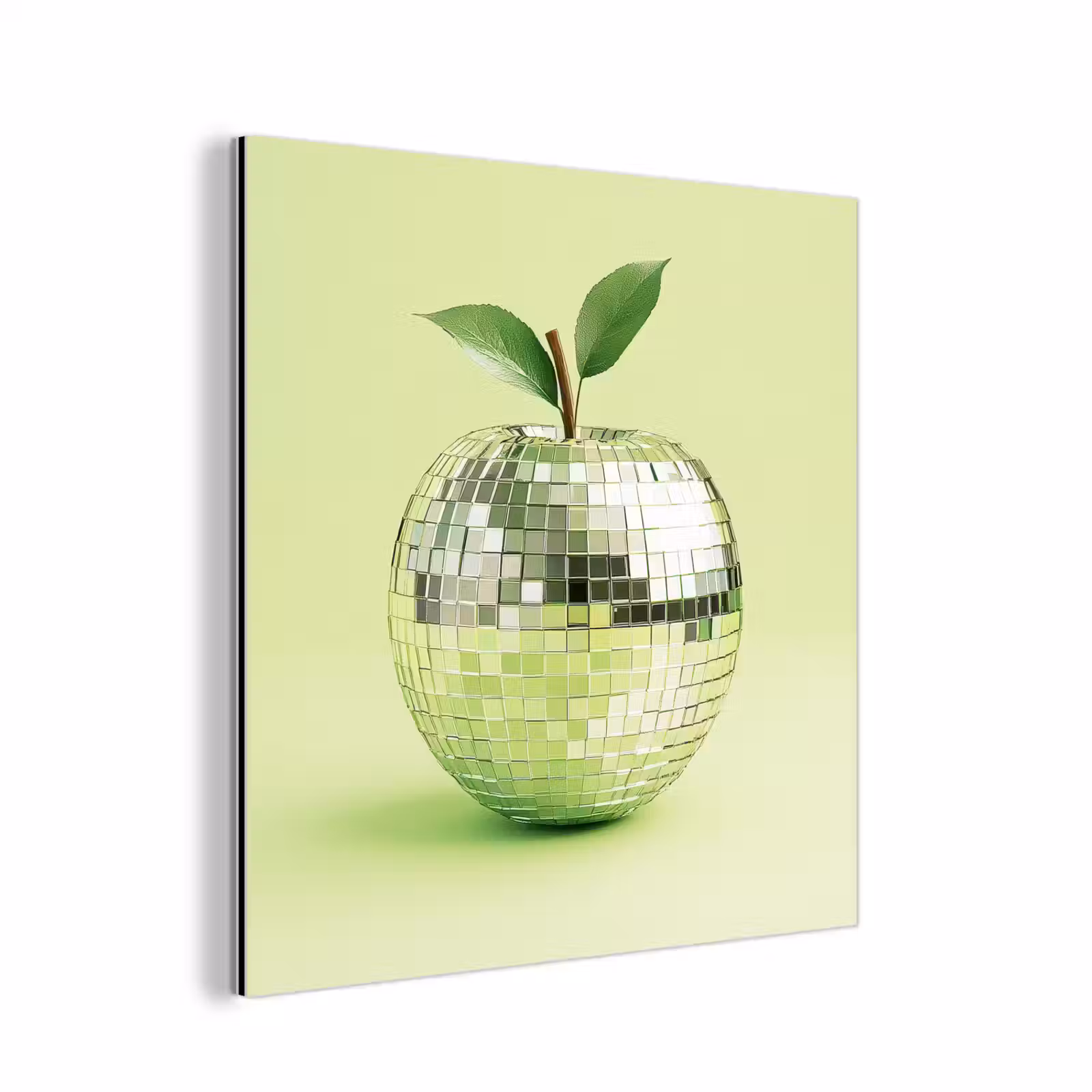 Aluminium schilderij - Groen - Disco - Decoratie - Appel — 1