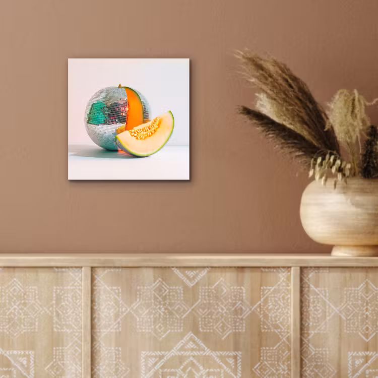Aluminium schilderij - Disco - Discobal - Meloen - Pastel — 5