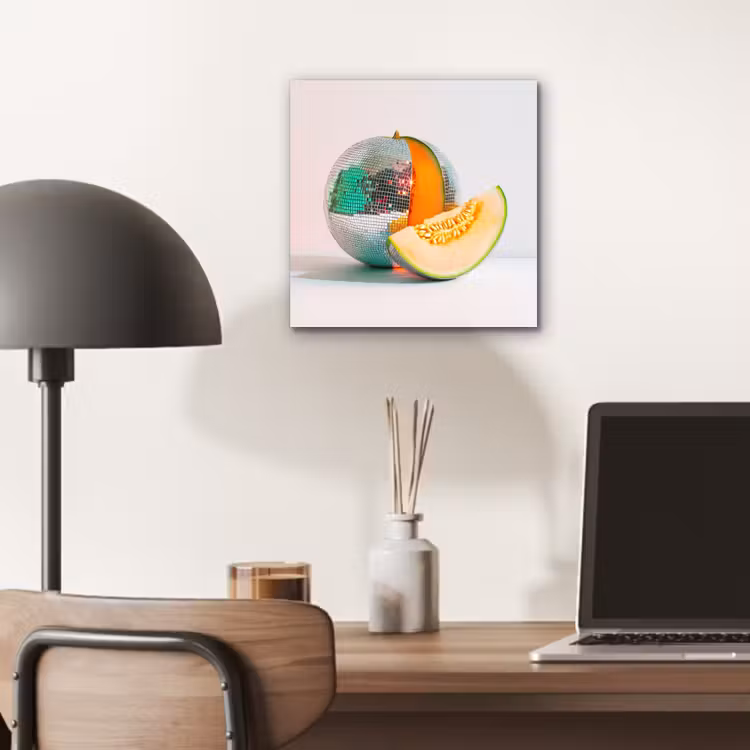 Aluminium schilderij - Disco - Discobal - Meloen - Pastel — 6