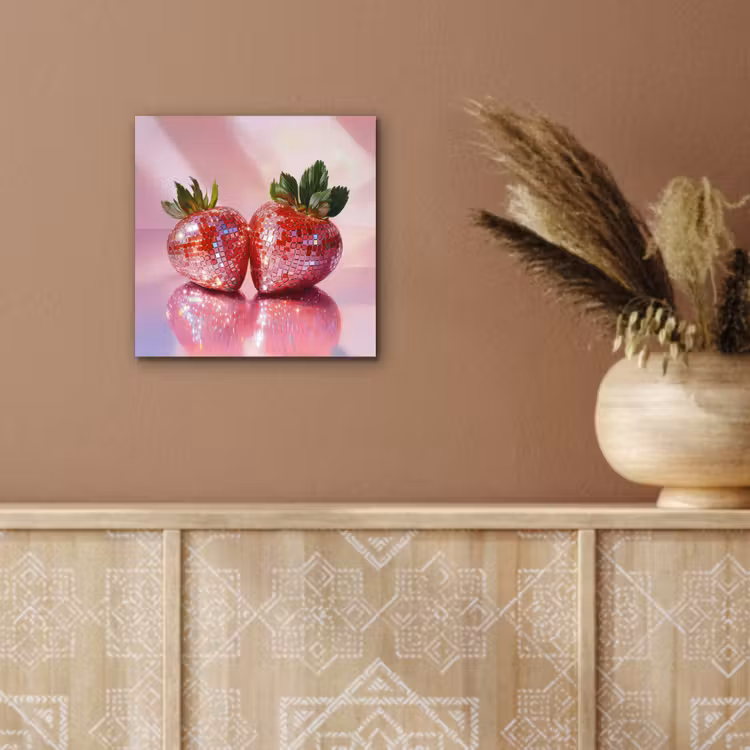 Aluminium schilderij - Disco - Fruit - Glitter - Strawberry — 5