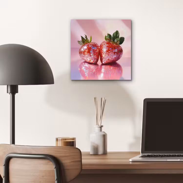 Aluminium schilderij - Disco - Fruit - Glitter - Strawberry — 6