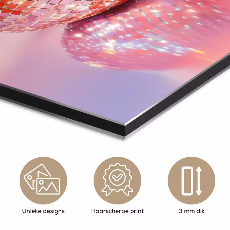 Aluminium schilderij - Disco - Fruit - Glitter - Strawberry — 7