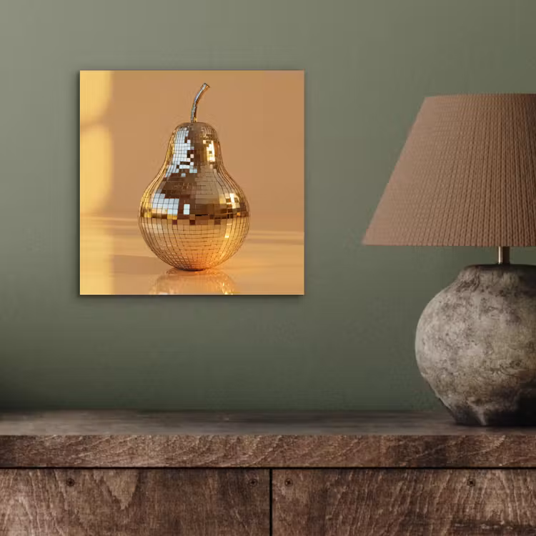 Aluminium schilderij - Goud - Disco - Glitter - Peer — 3