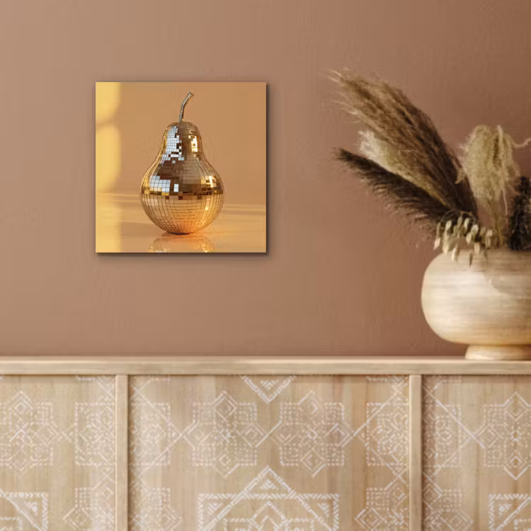 Aluminium schilderij - Goud - Disco - Glitter - Peer — 5
