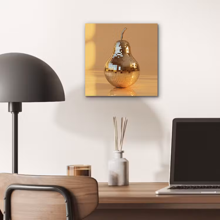 Aluminium schilderij - Goud - Disco - Glitter - Peer — 6