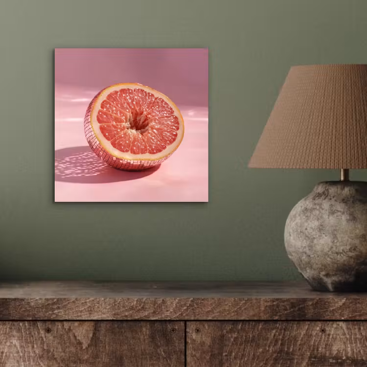 Aluminium schilderij - Grapefruit - Roze - Disco - Shiny — 3