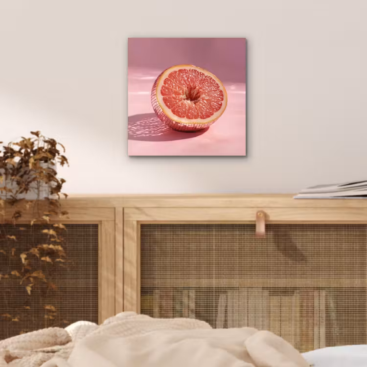 Aluminium schilderij - Grapefruit - Roze - Disco - Shiny — 4