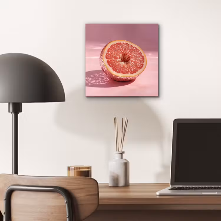 Aluminium schilderij - Grapefruit - Roze - Disco - Shiny — 6