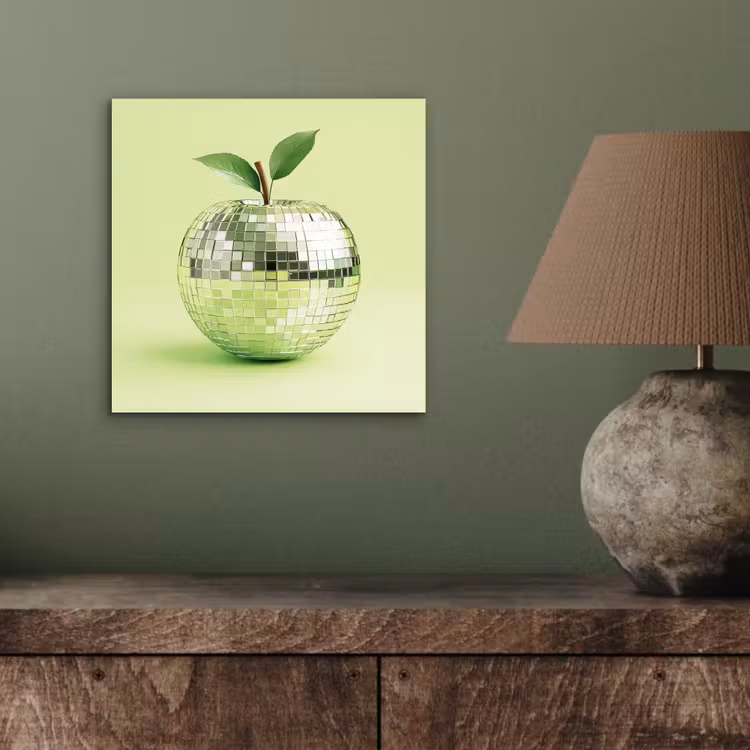 Aluminium schilderij - Groen - Disco - Decoratie - Appel — 3