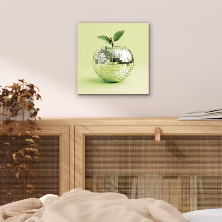 Aluminium schilderij - Groen - Disco - Decoratie - Appel — 4