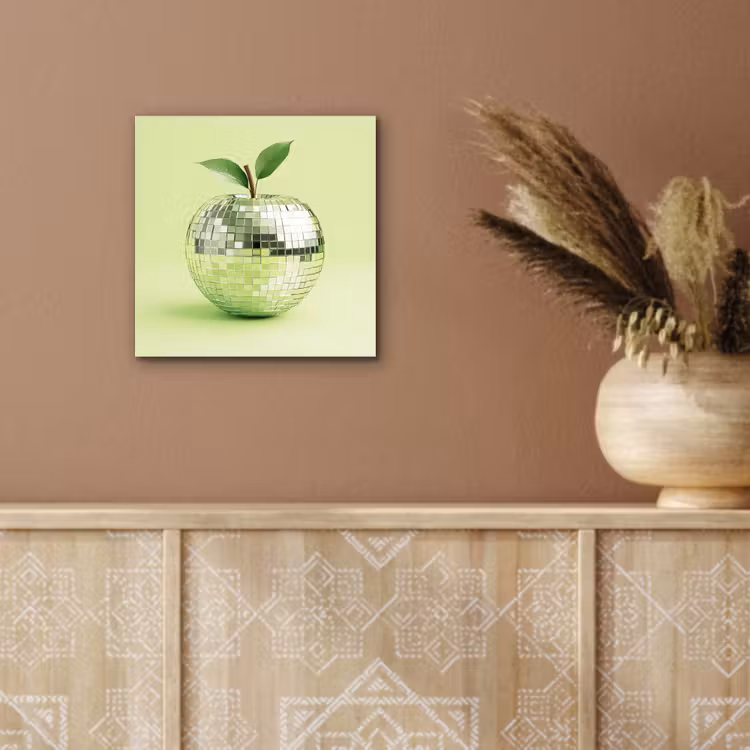 Aluminium schilderij - Groen - Disco - Decoratie - Appel — 5