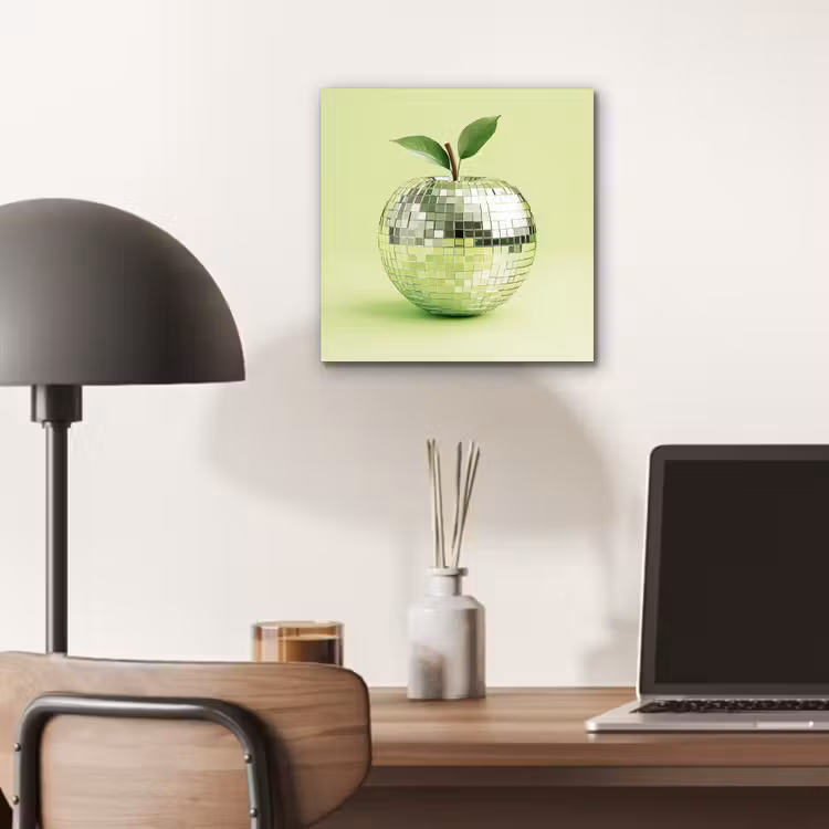 Aluminium schilderij - Groen - Disco - Decoratie - Appel — 6