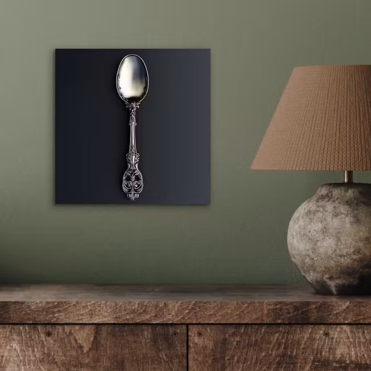 Aluminium schilderij - Lepel - Zilver - Metaal — 3