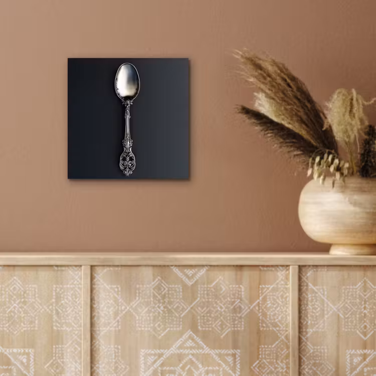 Aluminium schilderij - Lepel - Zilver - Metaal — 5