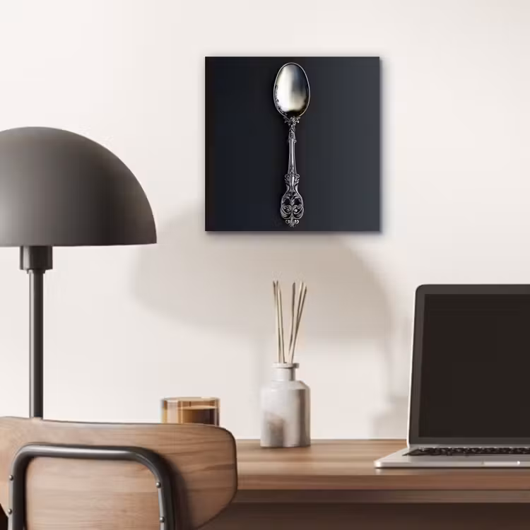 Aluminium schilderij - Lepel - Zilver - Metaal — 6