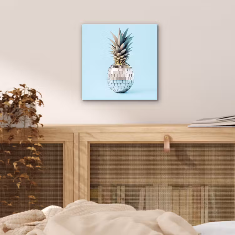Aluminium schilderij - Blauw - Ananas - Disco - Discobal — 4