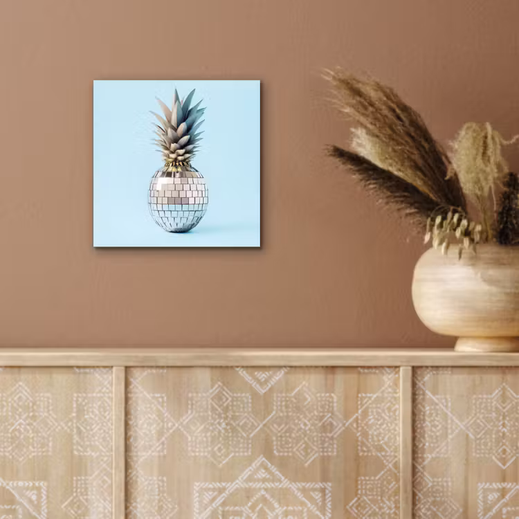 Aluminium schilderij - Blauw - Ananas - Disco - Discobal — 5