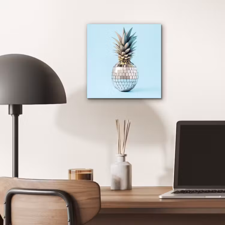 Aluminium schilderij - Blauw - Ananas - Disco - Discobal — 6