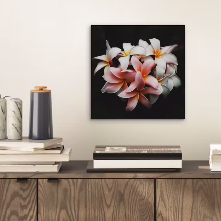 Aluminium schilderij - Bloemen - Roze - Zwart - Flora - Botanisch — 2