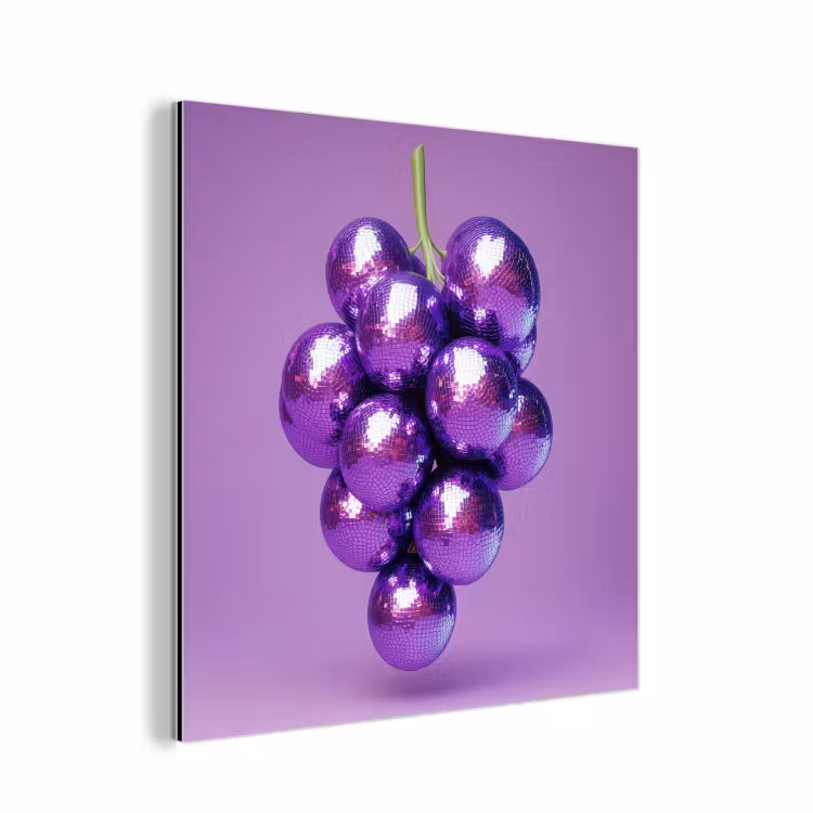 Aluminium schilderij - Druif - Disco - Glitter - Paars — 1
