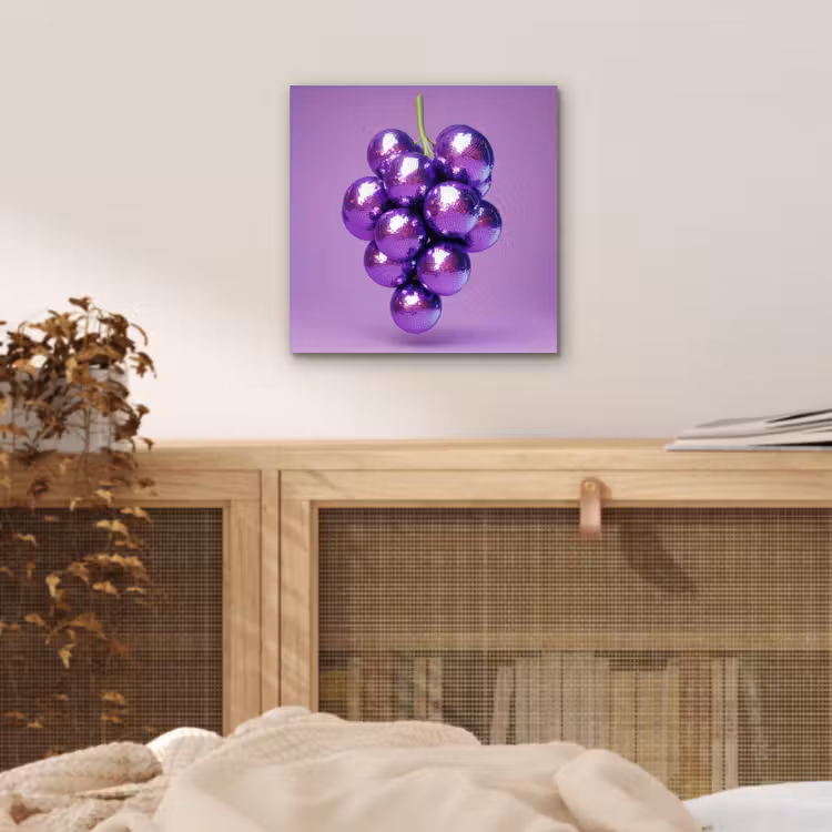 Aluminium schilderij - Druif - Disco - Glitter - Paars — 4