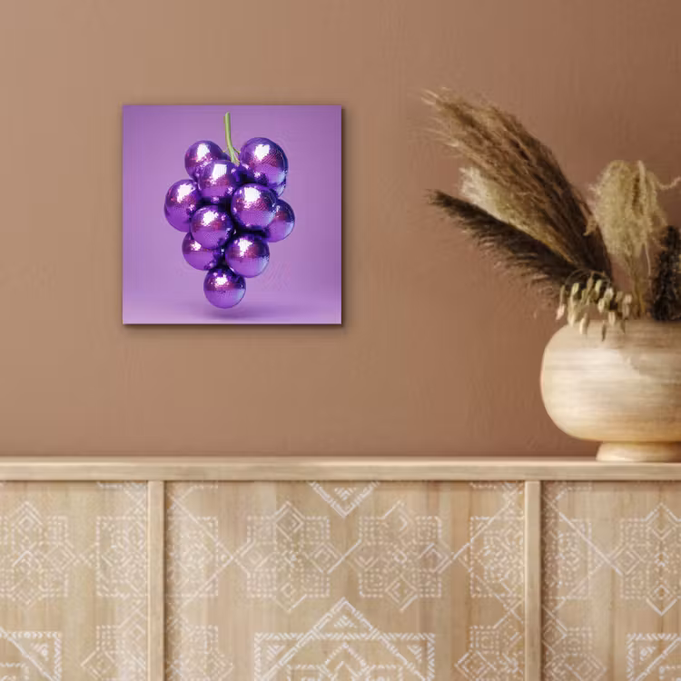 Aluminium schilderij - Druif - Disco - Glitter - Paars — 5