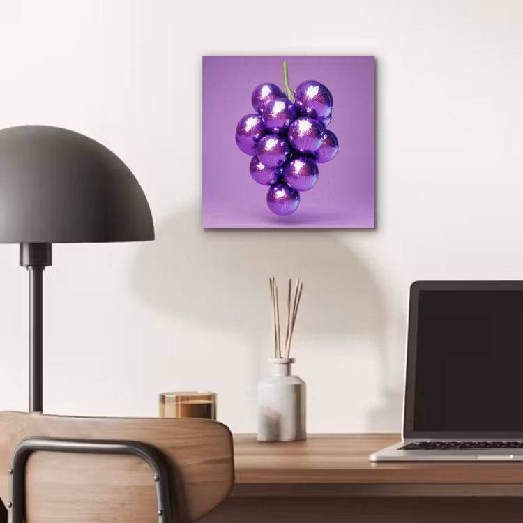 Aluminium schilderij - Druif - Disco - Glitter - Paars — 6