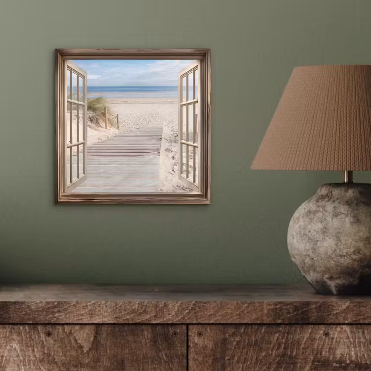 Aluminium schilderij - Doorkijk - Strand - Duinen - Pad - Landschap — 3