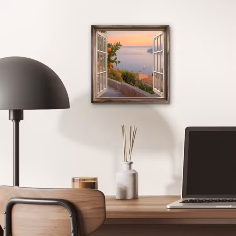 Aluminium schilderij - Doorkijk - Uitzicht - Meer - Landschap — 6