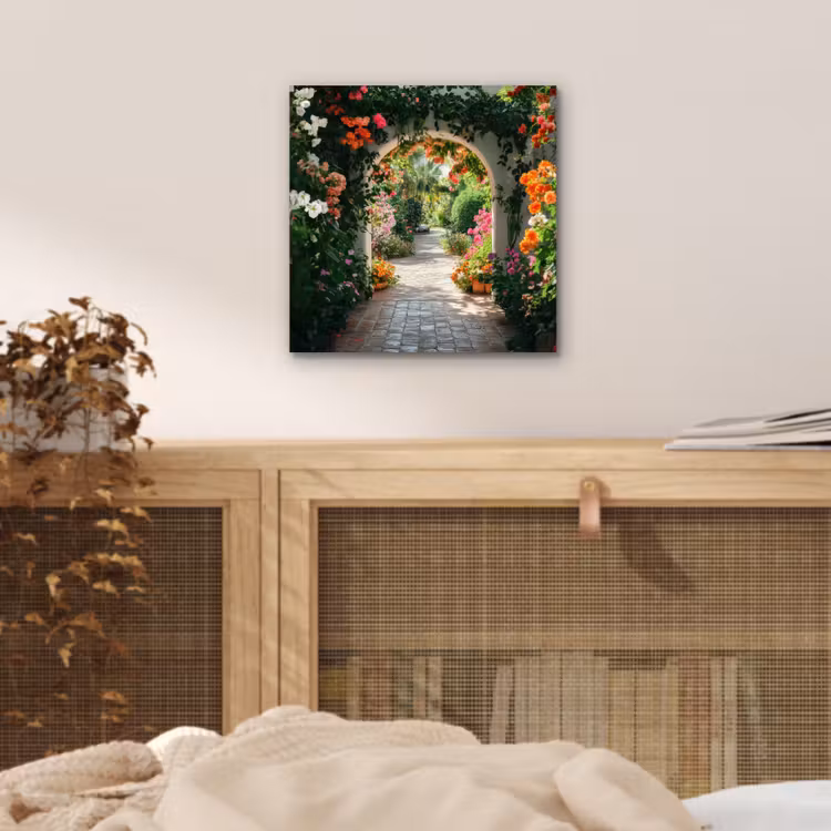 Aluminium schilderij - Doorkijk - Bloemen - Natuur - Bloementuin — 4