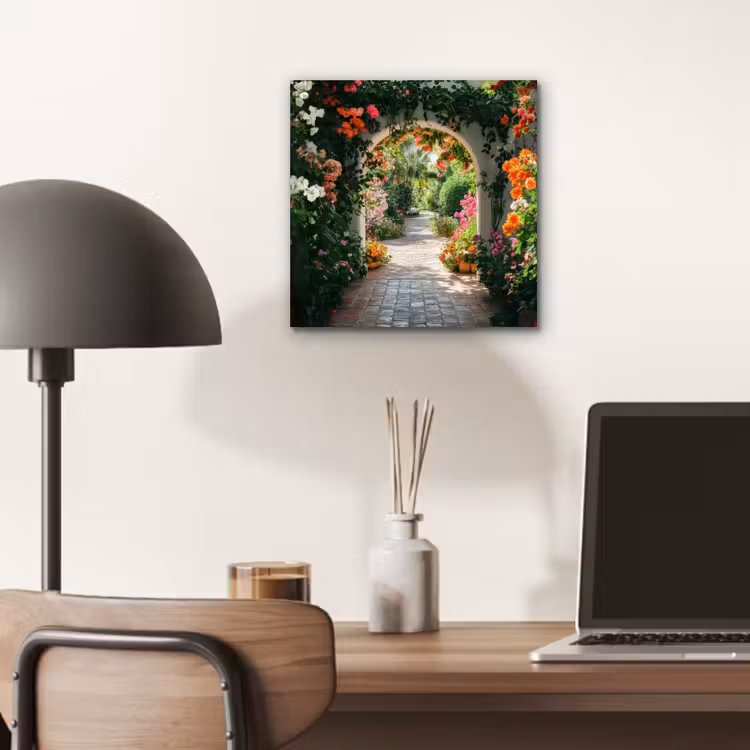 Aluminium schilderij - Doorkijk - Bloemen - Natuur - Bloementuin — 6