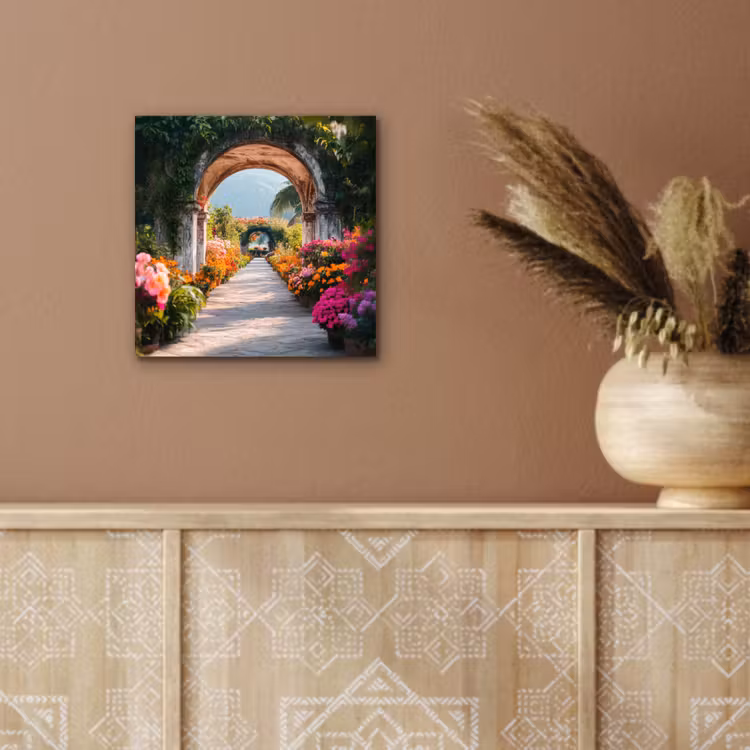 Aluminium schilderij - Doorkijk - Bloemen - Tropisch - Kleurrijk — 5
