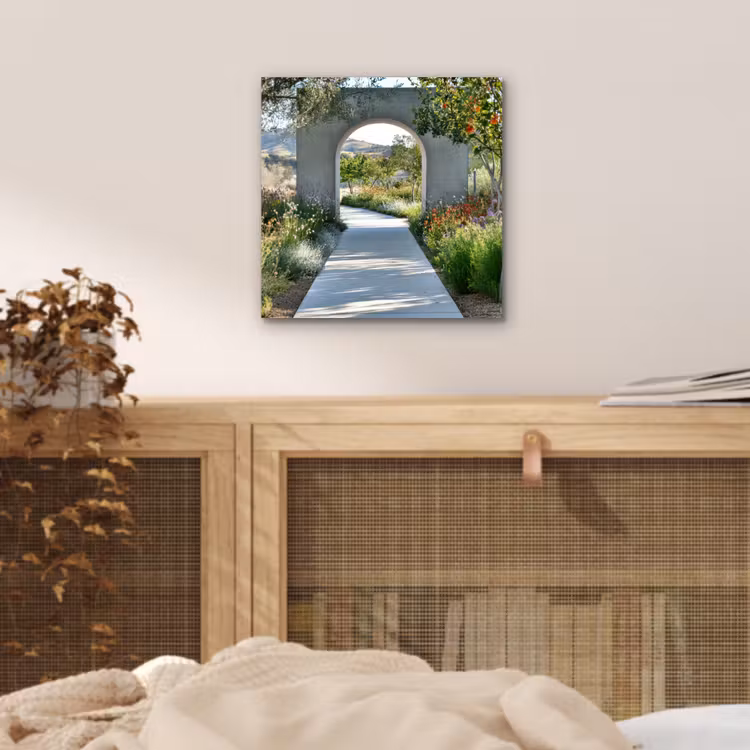 Aluminium schilderij - Doorkijk - Pad - Beton - Landschap — 4