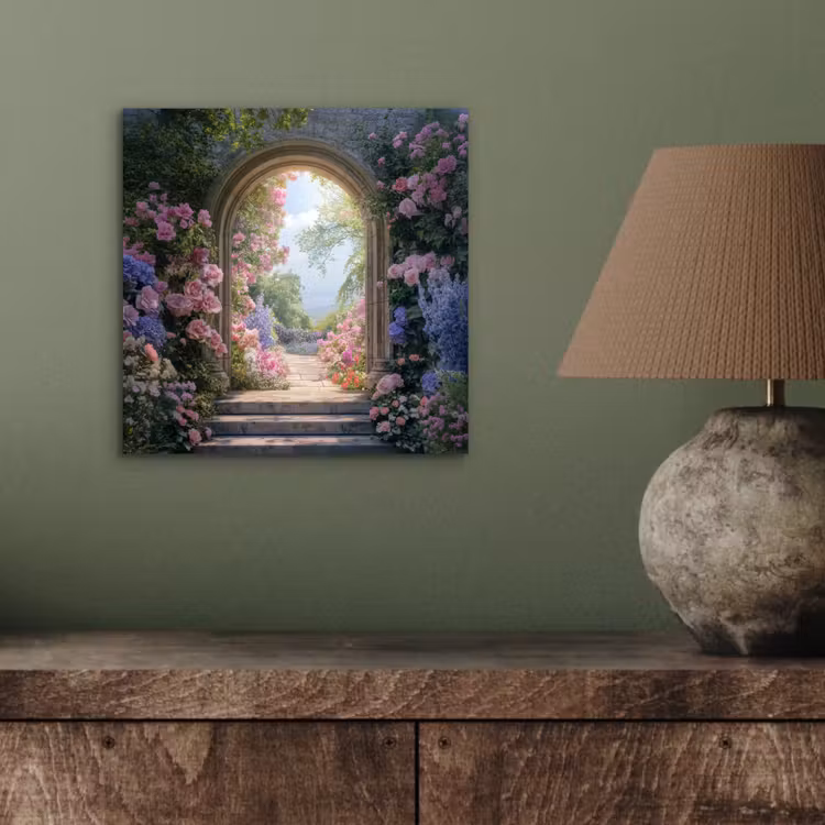 Aluminium schilderij - Doorkijk - Rozen - Vintage - Bloemen — 3