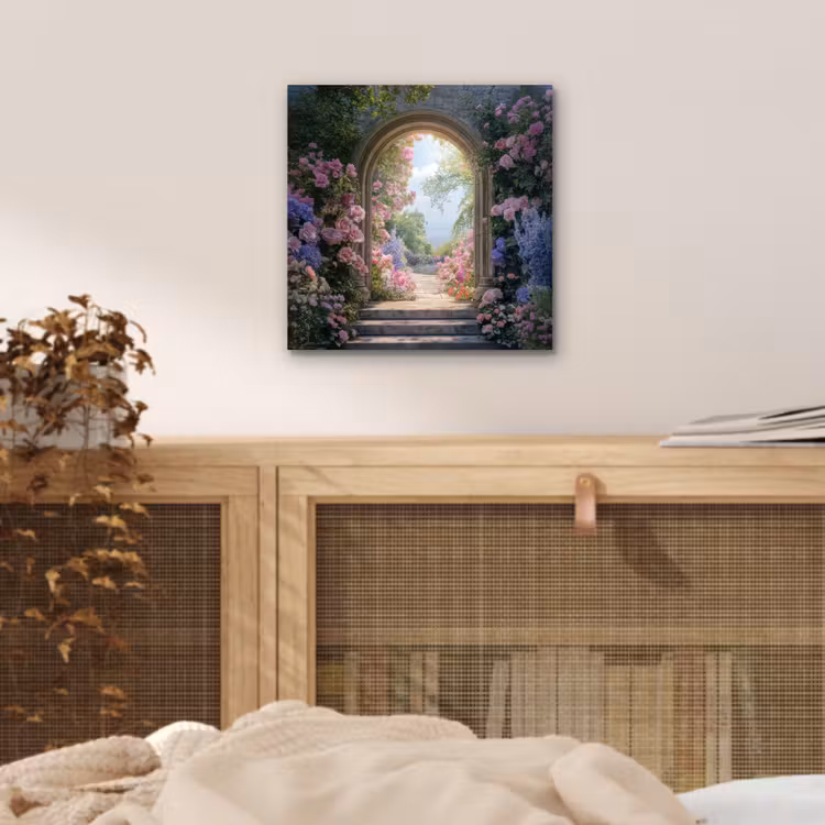 Aluminium schilderij - Doorkijk - Rozen - Vintage - Bloemen — 4