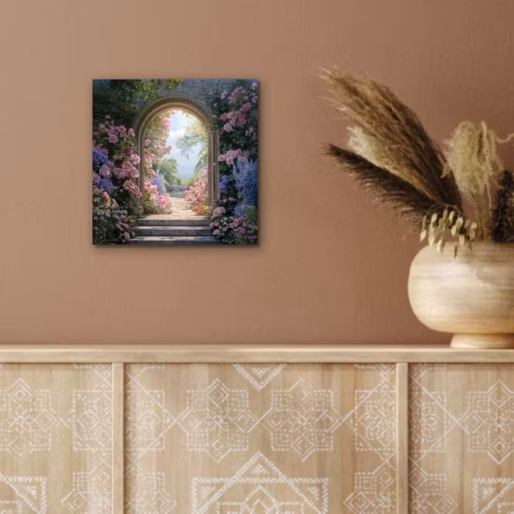 Aluminium schilderij - Doorkijk - Rozen - Vintage - Bloemen — 5