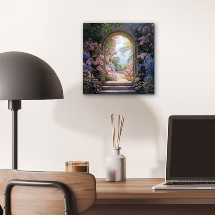 Aluminium schilderij - Doorkijk - Rozen - Vintage - Bloemen — 6