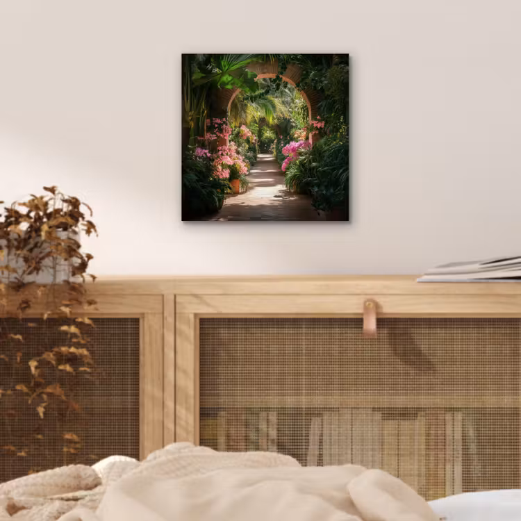 Aluminium schilderij - Doorkijk - Tropisch - Bloemen - Natuur — 4