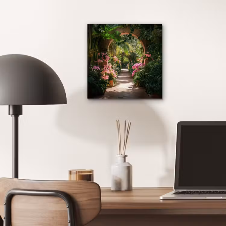 Aluminium schilderij - Doorkijk - Tropisch - Bloemen - Natuur — 6