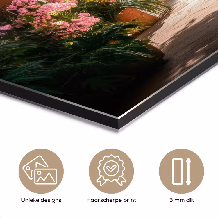 Aluminium schilderij - Doorkijk - Tropisch - Bloemen - Natuur — 7