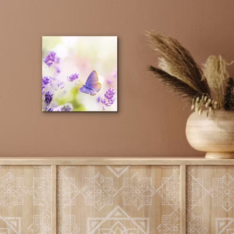 Aluminium schilderij - Lavendel - Vlinder - Bloemen — 5