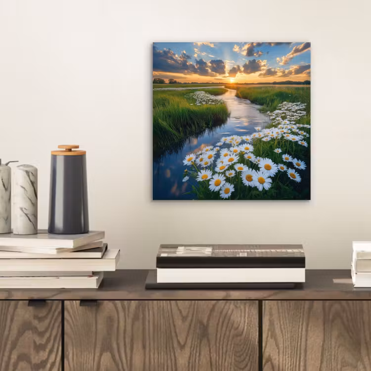 Aluminium schilderij - Beekje - Landschap - Margriet — 2