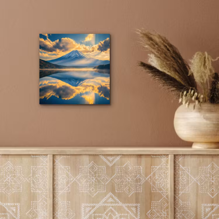 Aluminium schilderij - Berg - Rivier - Zonsondergang — 5