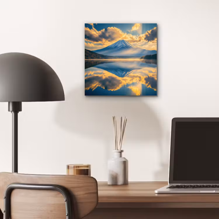 Aluminium schilderij - Berg - Rivier - Zonsondergang — 6