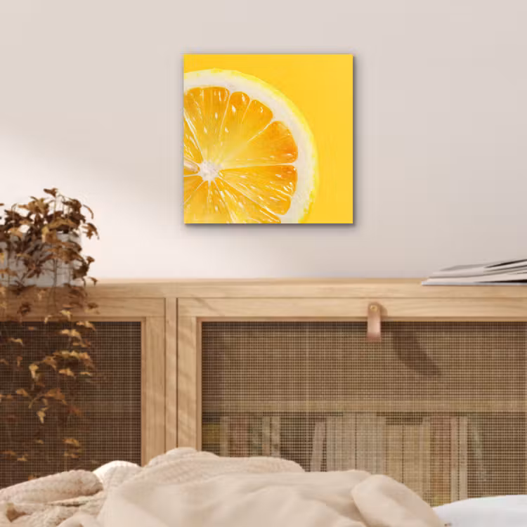 Aluminium schilderij - Citroen - Geel - Zonnig — 4