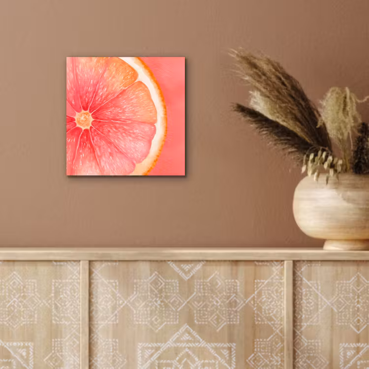 Aluminium schilderij - Grapefruit - Roze - Levendig — 5